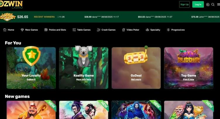 Ozwin Casino live dealer tables — roulette and blackjack